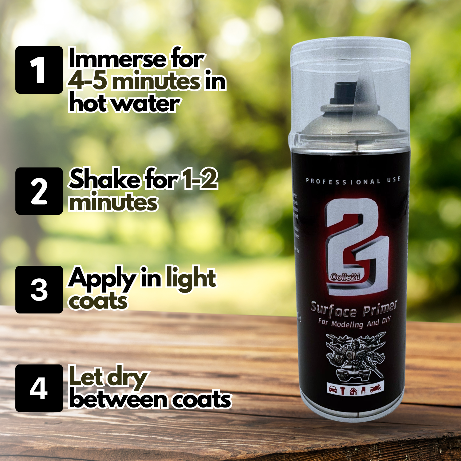 PRIMER SPRAY MILITARY GREEN MATT Colle21 pour modélisme, Primer spray MILITARY GREEN MATT pour bricolage et Hobby.