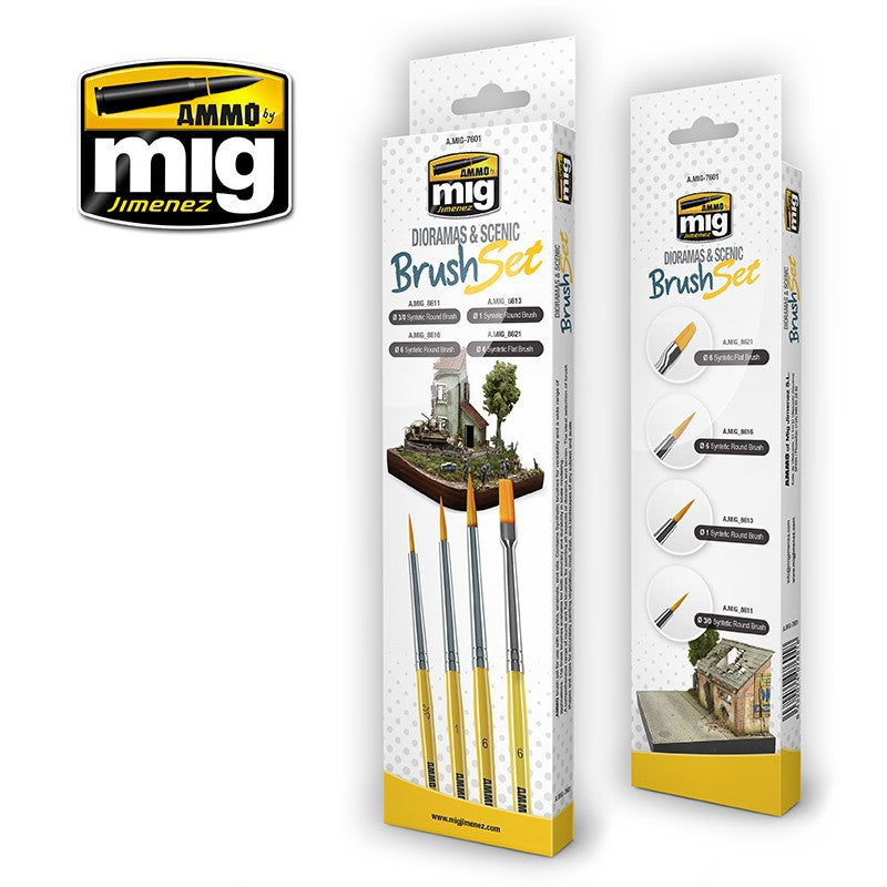 A.MIG-7601 Dioramas y set de cepillos pintorescos