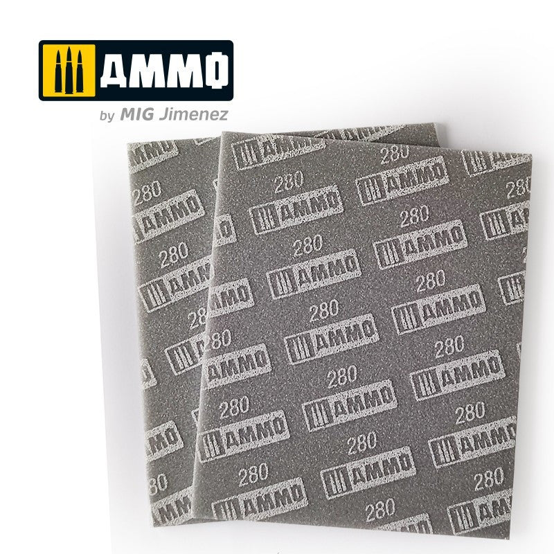 Esponja de grano abrasivo 280 (2pcs) a.mig-8558
