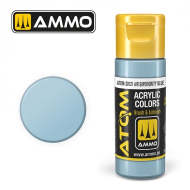 Peinture acrylique ATOM Ammo Mig Air Superiority Blue by Mig Jiménez - peinture pour le modélisme, peinture artistique, peinture acrylique.