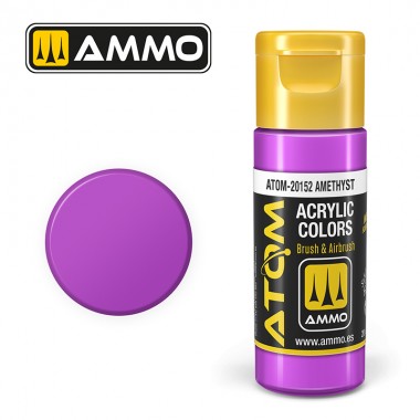 Peinture acrylique ATOM Ammo Mig Amethyst by Mig Jiménez - peinture pour le modélisme, peinture artistique, peinture acrylique.