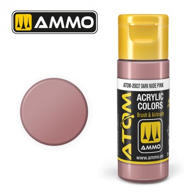 Pintura acrílica ATOM Ammo Mig Dark Nude Pink by Mig Jiménez - pintura para el modelado, pintura artística, pintura acrílica.