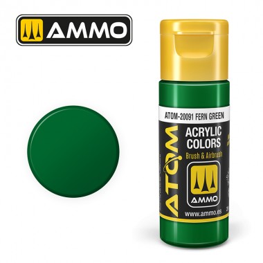 Peinture acrylique ATOM Ammo Mig Fern Green by Mig Jiménez - peinture pour le modélisme, peinture artistique, peinture acrylique.
