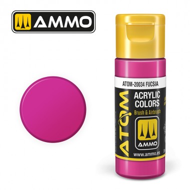 Peinture acrylique ATOM Ammo Mig Fucsia by Mig Jiménez - peinture pour le modélisme, peinture artistique, peinture acrylique.