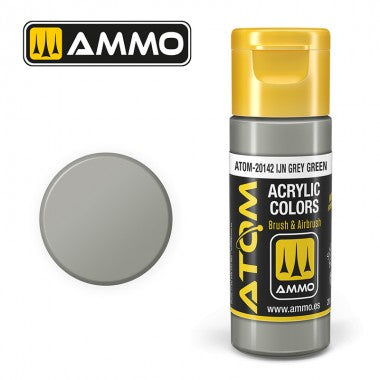 Peinture acrylique ATOM Ammo Mig IJA Grey Green by Mig Jiménez - peinture pour le modélisme, peinture artistique, peinture acrylique.