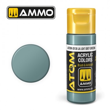 Pintura acrílica ATOM Ammo Mig IJA Light Grey Green by Mig Jiménez - pintura para el modelado, pintura artística, pintura acrílica.