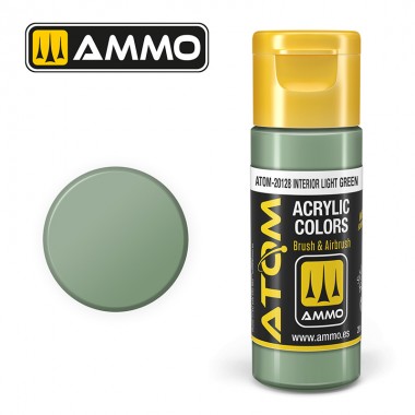 Peinture acrylique ATOM Ammo Mig Interior Light Green by Mig Jiménez - peinture pour le modélisme, peinture artistique, peinture acrylique.