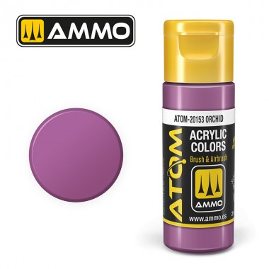 Acrylic paint ATOM Ammo Mig Orchid by Mig Jiménez - modelism paint, artistic paint, acrylic paint.