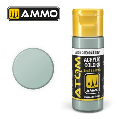 Peinture acrylique ATOM Ammo Mig Pale Grey by Mig Jiménez - peinture pour le modélisme, peinture artistique, peinture acrylique.