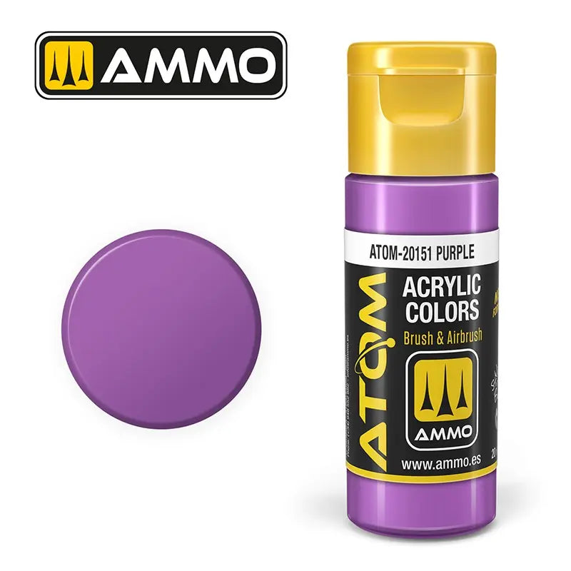 Peinture acrylique ATOM Ammo Mig Purple by Mig Jiménez - ATOM-20151 peinture pour le modélisme, peinture artistique, peinture acrylique.