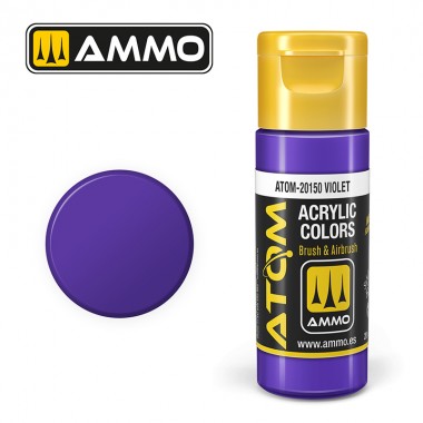 Colori acrili ATOM by Ammo Mig ,Vernice Acrilica Violet di Mig Jiménez - pittura acrilica per modellismo, pittura artistica, vernice acrilica.