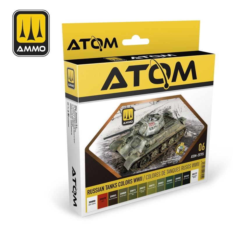 ATOM Russian Tanks Colors WWII Set ATOM-20705