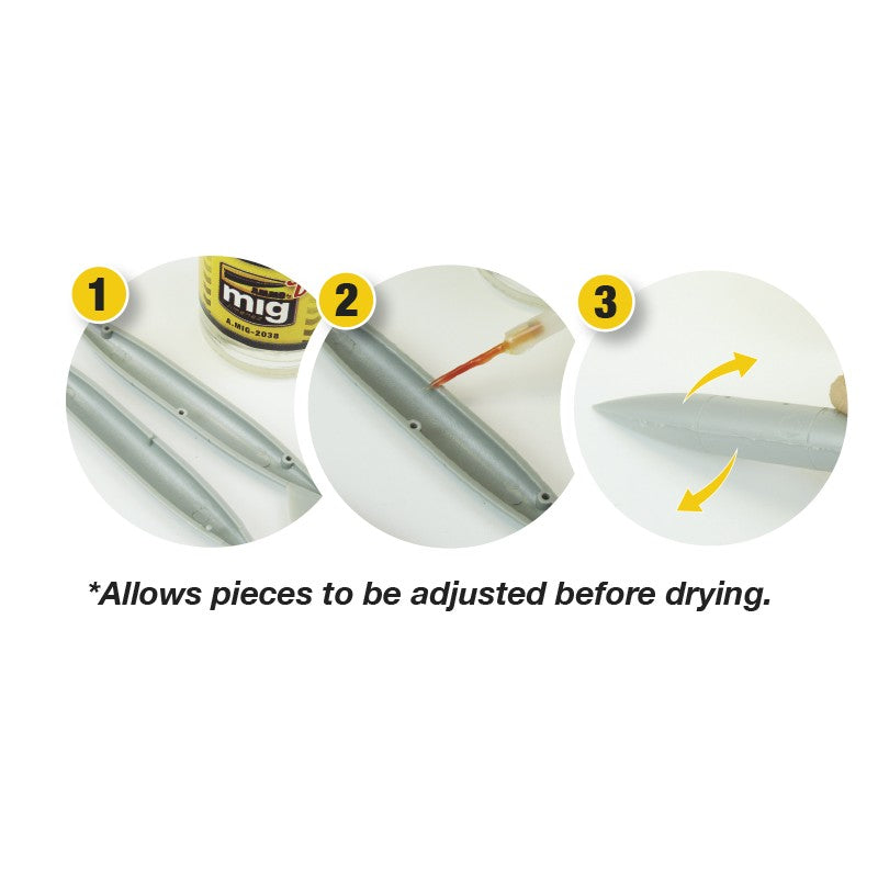 Glue MEDIUM DENSE CEMENT - SLOW DRY (polyester plastic glue)