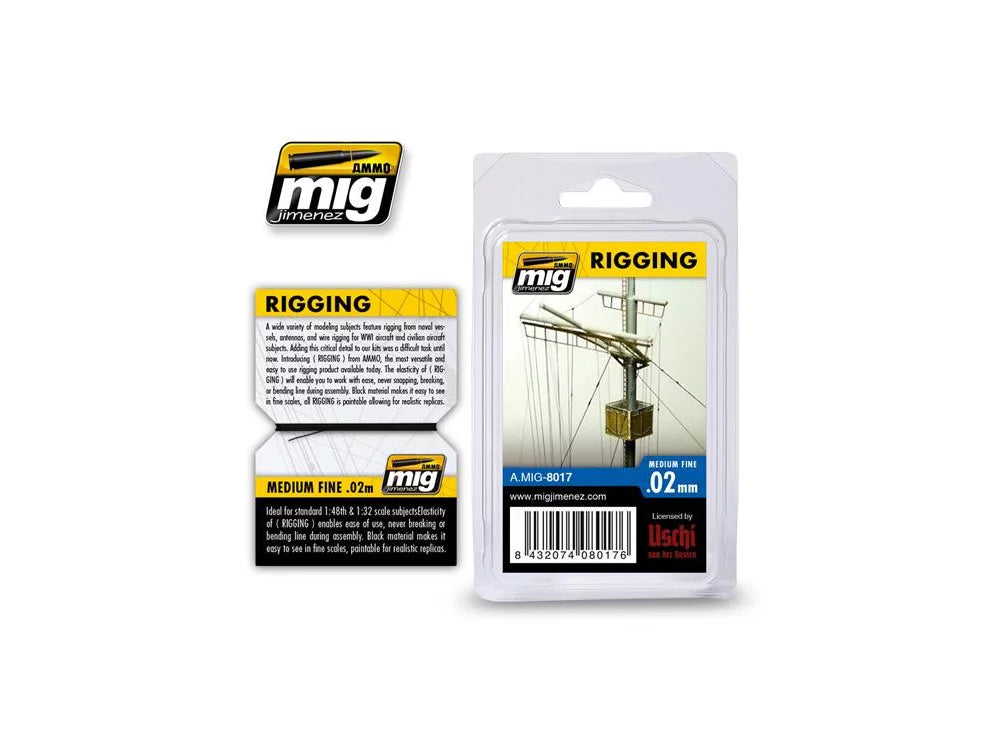 Mig 8017 alambre de carro negro 0.02 mm medio fino