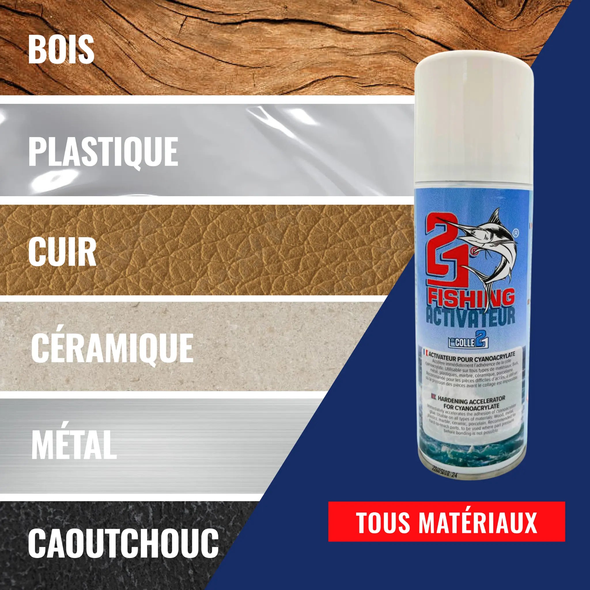 🚀 Activateur Spray Colle21 FISHING 200ml | Accélérateur de Collage Instantané pour Super Glue Cyano – Spray Spécial Pêche pour Montages, Leurres et Réparations Rapides 🎣 Super Glue Colle 21