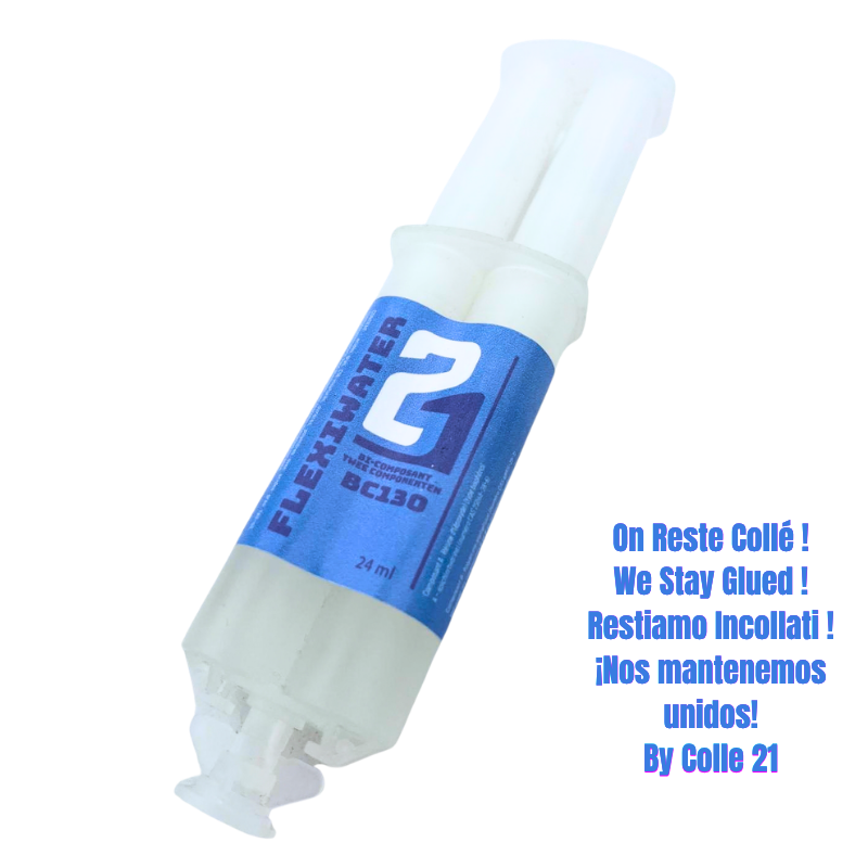 Colle21 Flex Water - Colla epossidica flessibile e trasparente per riparazioni subacquee